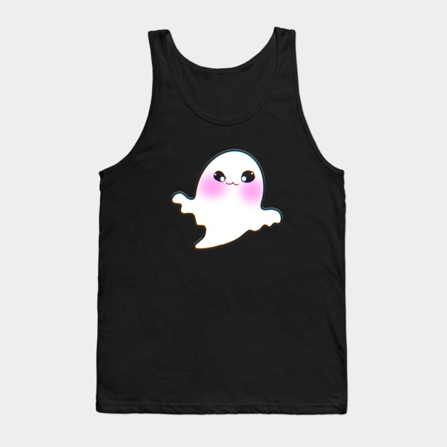 Cute Ghost Boo Sheet Tank Top by ROLLIE MC SCROLLIE